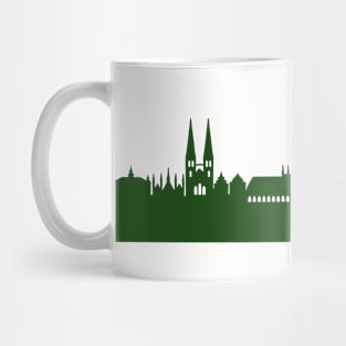 LÜBECK skyline in forest green Mug